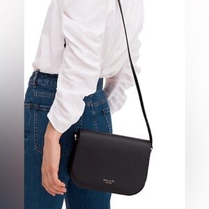 kate spade | Nadine Leather Crossbody Bag Black